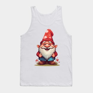 Gnome, Happy Little Garden Gnome Tank Top
